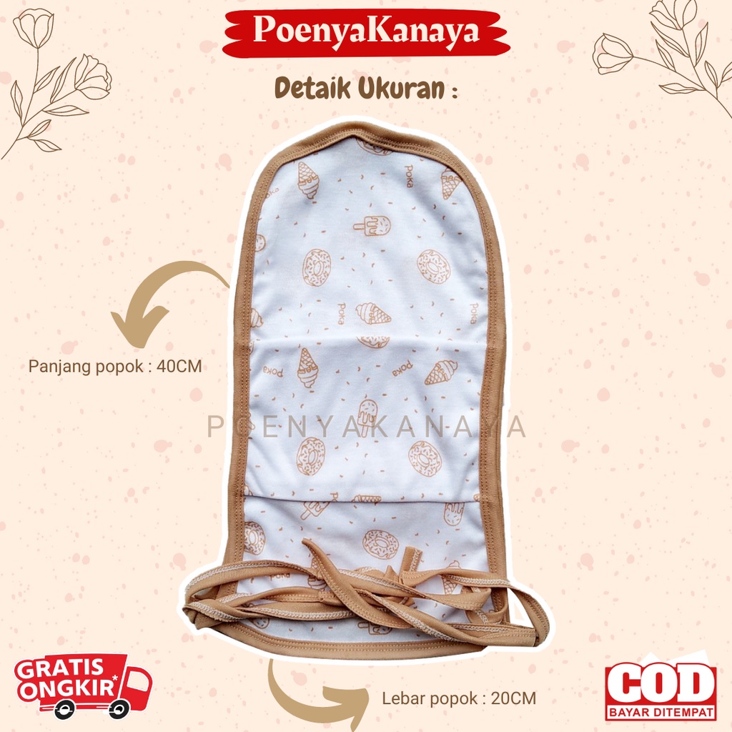 1Lusin/6pc Popok Bayi Seri COKELAT POKA Popok Double Kain Tali Katun POK10