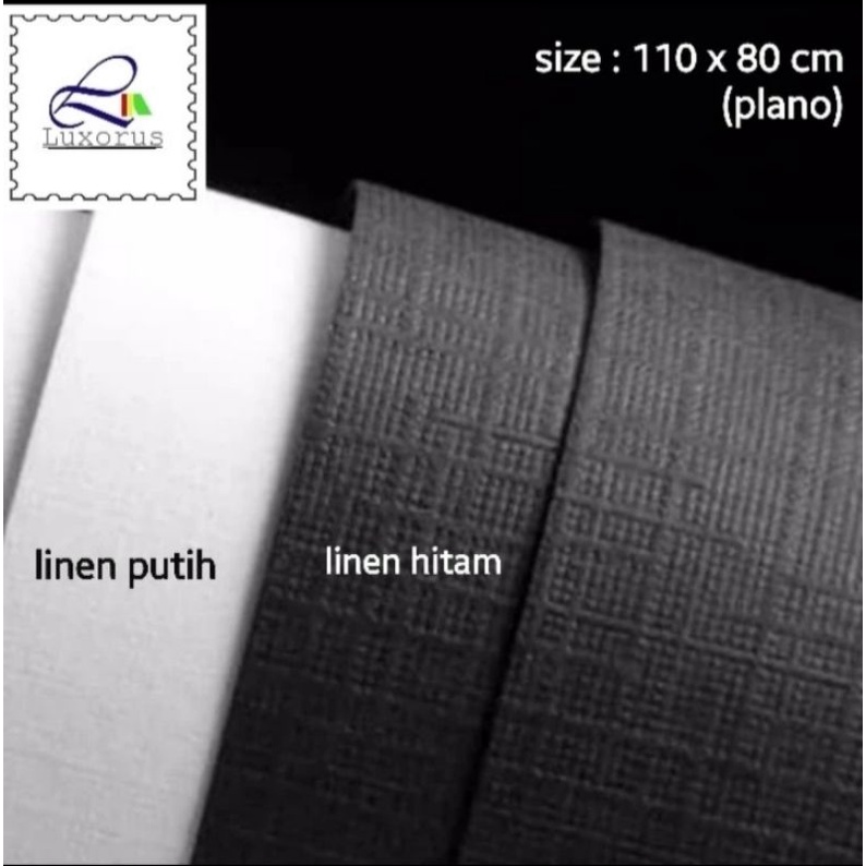 

Kertas Karton Linen Plano Hitam / Putih