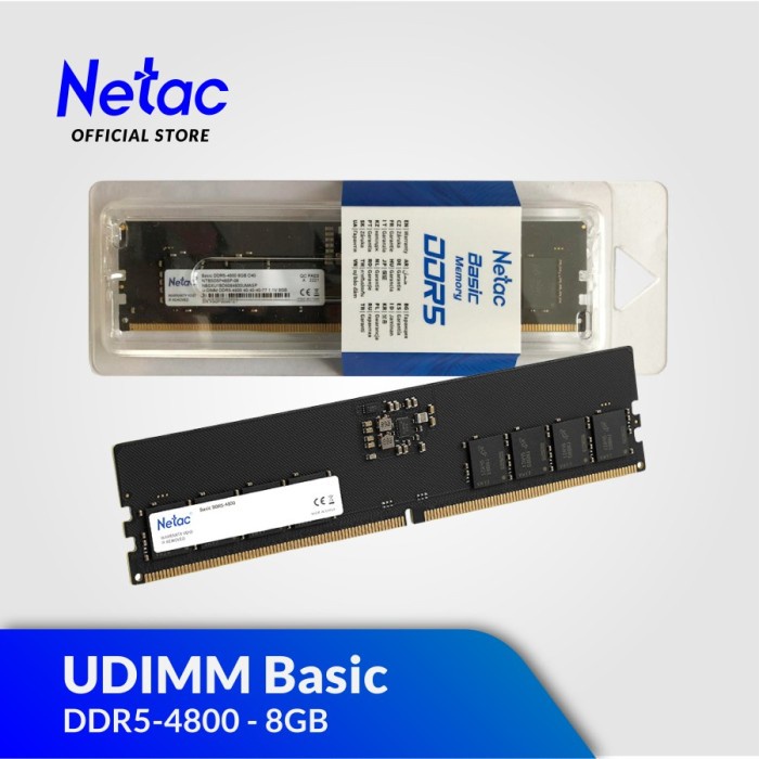 Netac U-DIMM Basic DDR5-4800 8GB C40 (8G x 1)