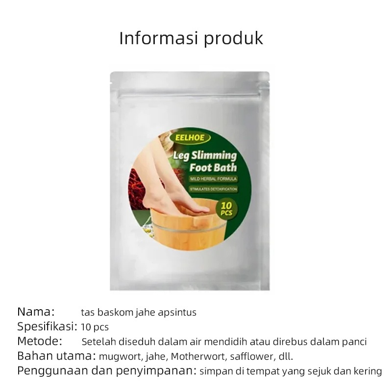 【10 PCS】Wormwood Foot Bath Spa Bag/Tas Mandi Kaki Wormwood/Tas Detoks Herbal Kaki Perawatan Buat Rendam