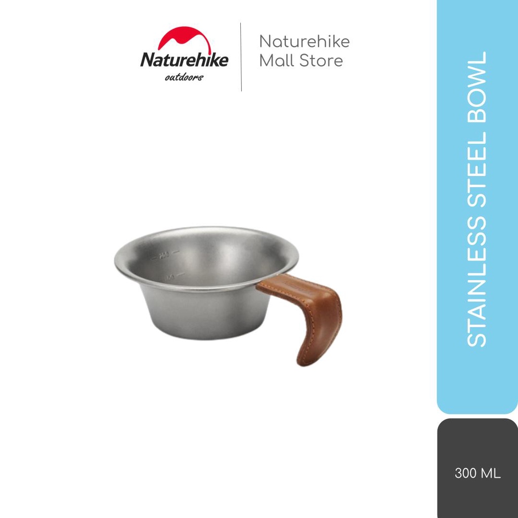 MANGKUK PANCI CAMPING STAINLESS STEEL BOWL 300ML NATUREHIKE NH21SJ002