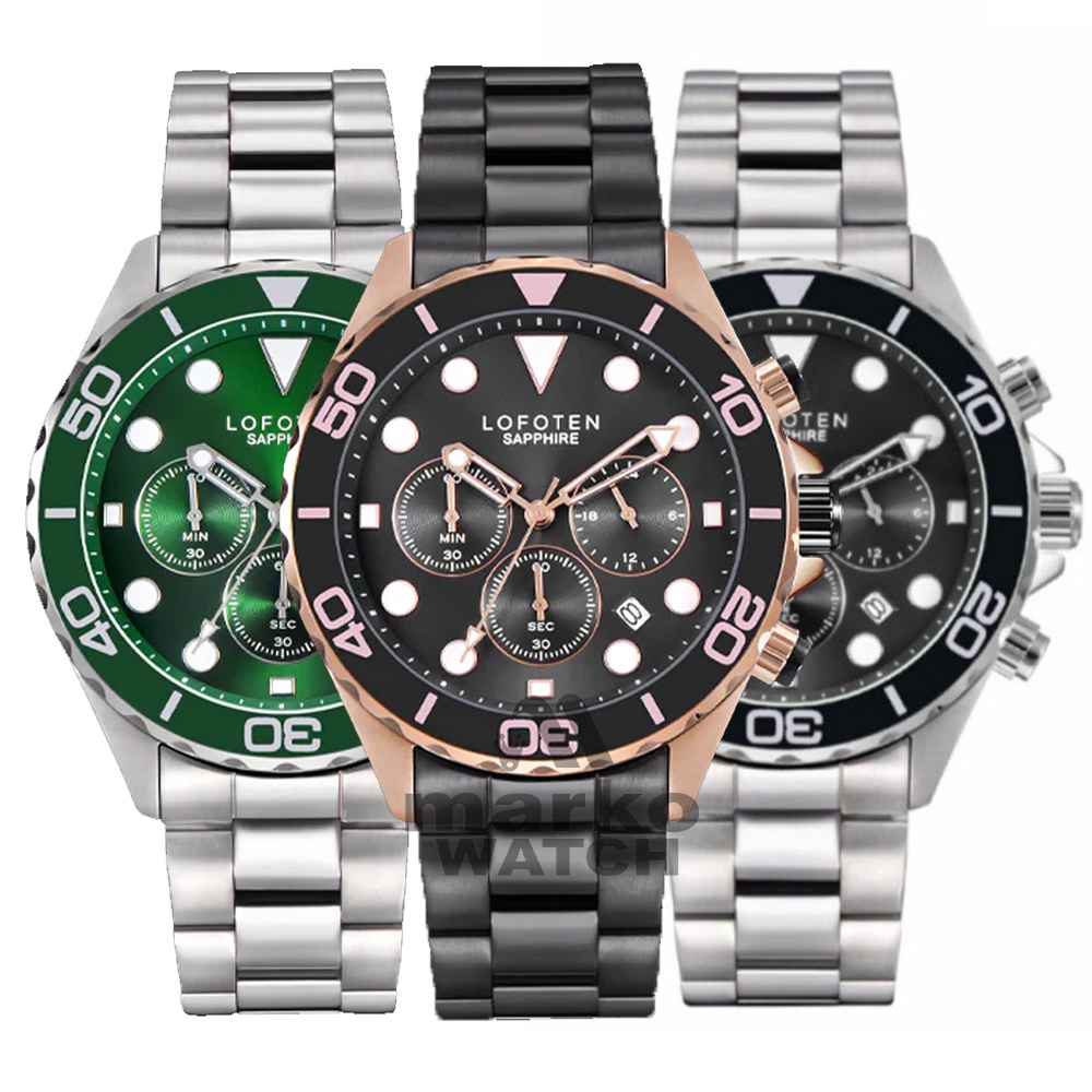 JAM TANGAN PRIA LOFOTEN F-6521MC / F 6521 MC SAPPHIRE GLASS ORIGINAL 100%