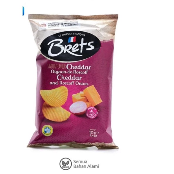 

Brets Potato Chips Cheddar And Onions 125 gr