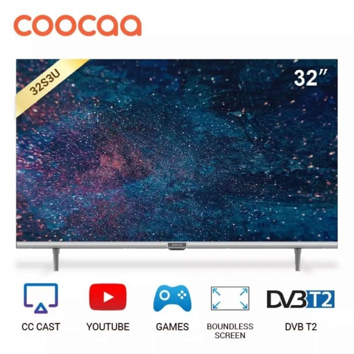 COOCAA 32 inch Digital Smart TV 32S3U FREE SHIPPING JABODETABEK