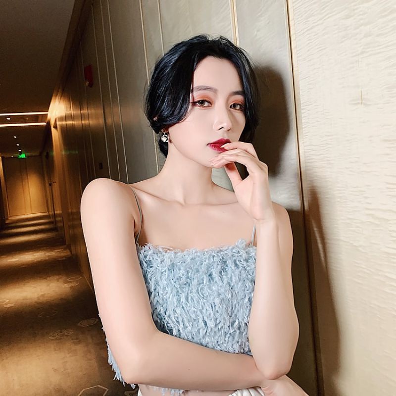 FerenHongXia Anting Tusuk Korea Model Geometri Untuk Wanita