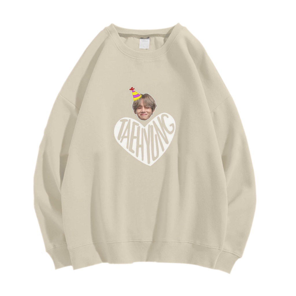 LOVE TAEHYUNG SWEATER SWITER CREWNECK PRIA WANITA OVERSIZE Size M-XXL ANAIRA