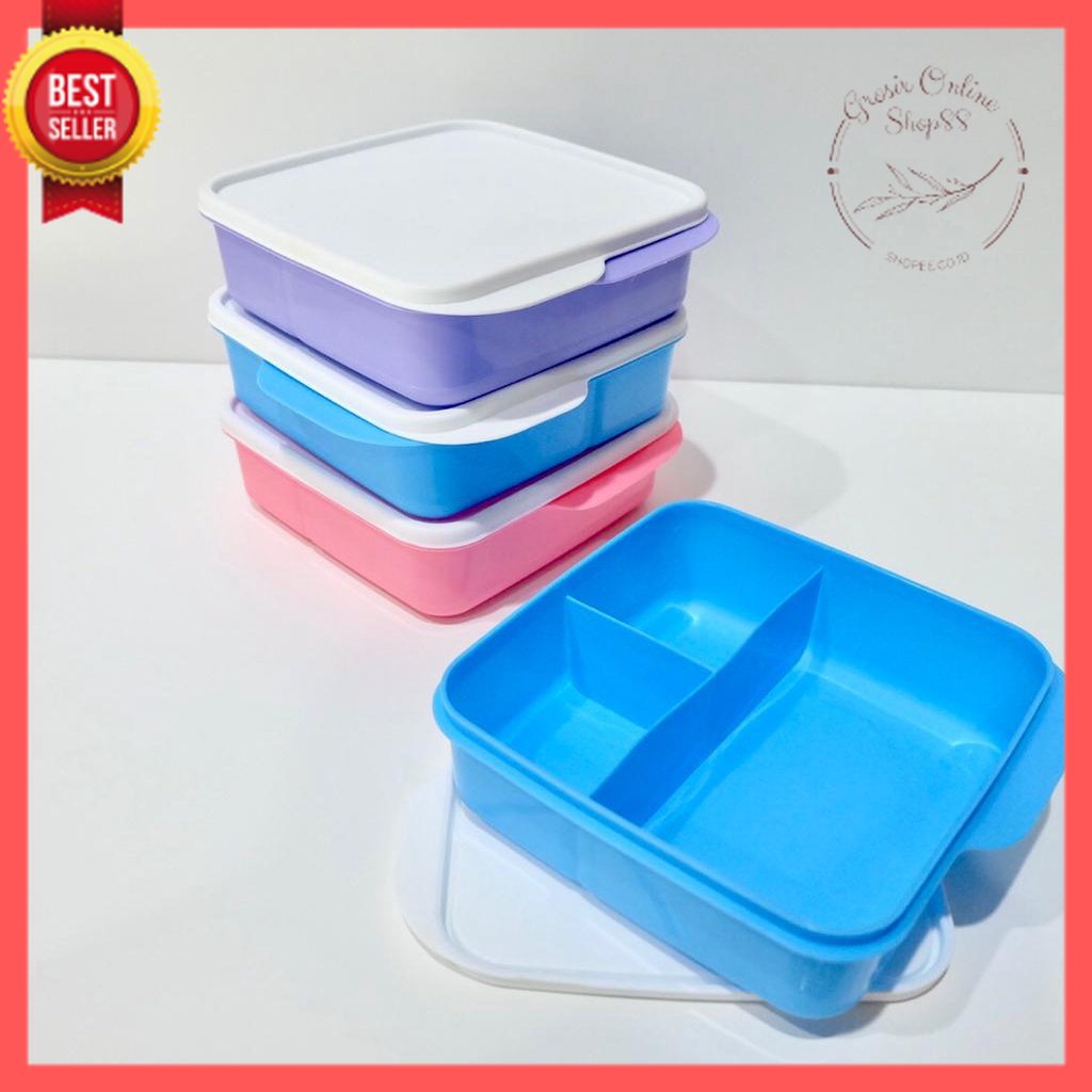 GOS - A312 - Lunch Box Tempat Makan Anak 3 Sekat - Kotak Bekal Makanan Plastik Souvenir Kado Ultah