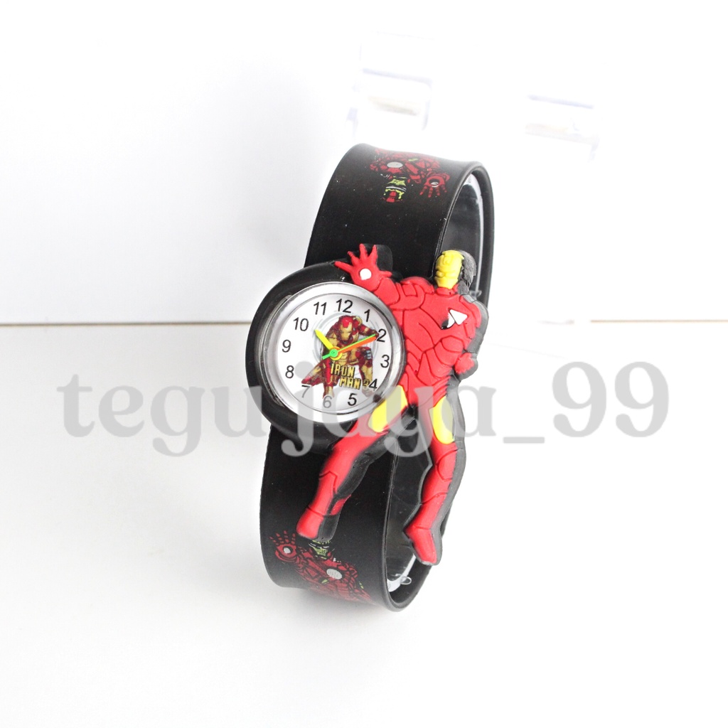 JAM TANGAN FASHION ANAK LAKI LAKI CEPLOK JEPRET KARAKTER IRON MAN TG1063