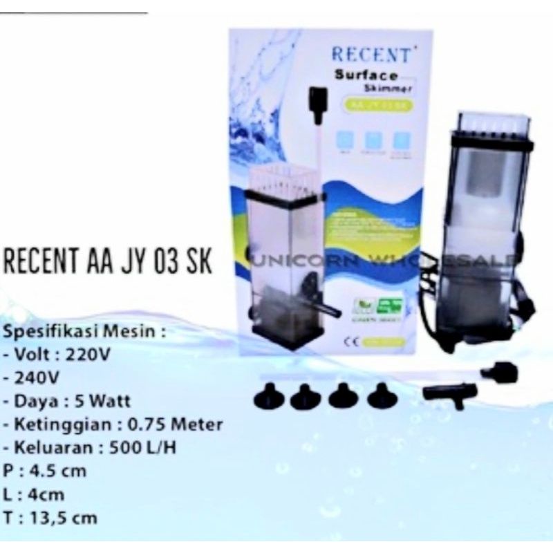 SKIMMER FILTERASI PERMUKAAN AIR AQUASCAPE / AIR LAUT