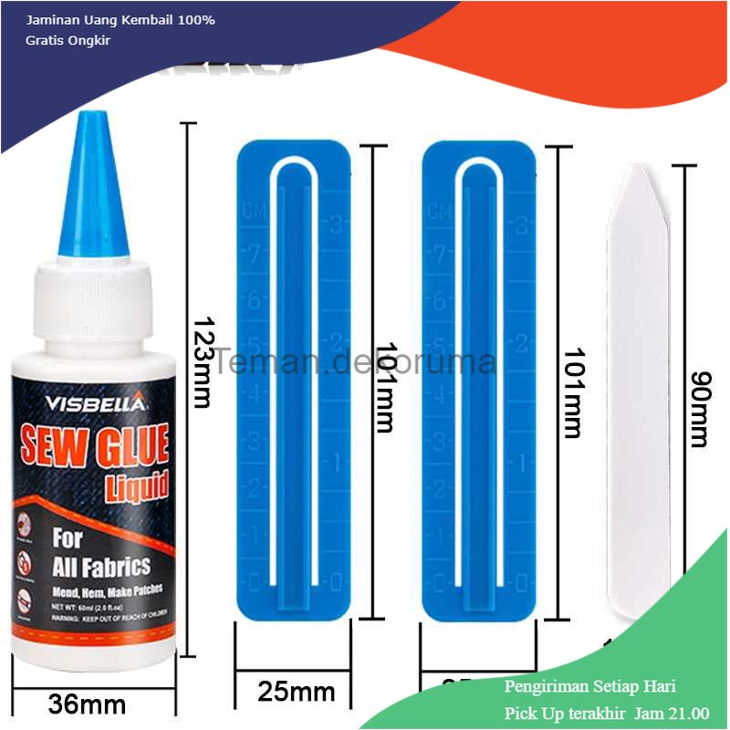 TD-PR2 VISBELLA Cairan Liquid Lem Perekat Kain Kulit Sew Glue 60ml - VS255