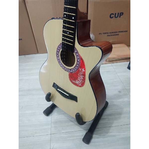 Gitar Akustik Pemula (bonus senar cadangan, pick dan Packing Kayu) Pengiriman dijamin aman