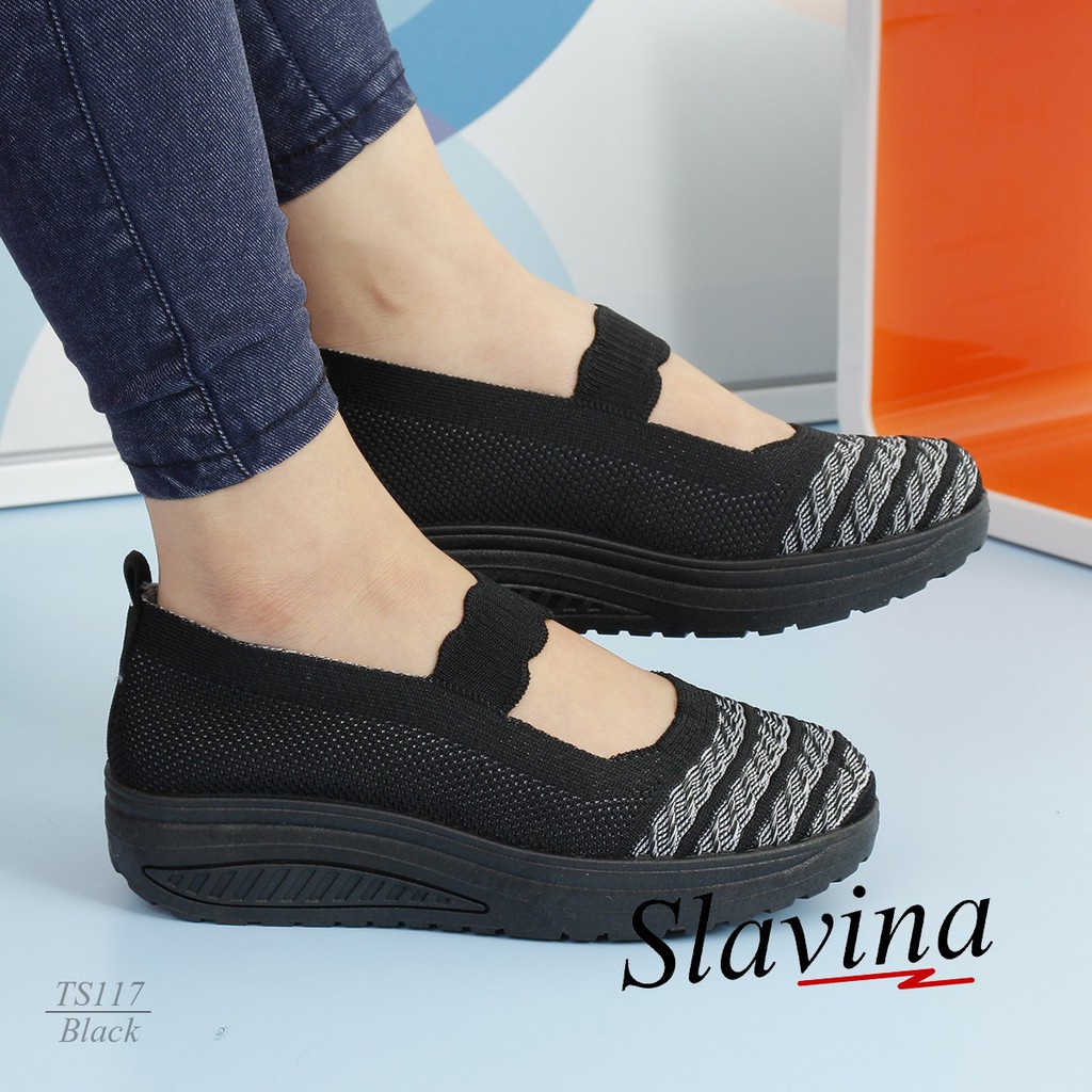 Ivony Seivona - TS117 Sepatu Slavina Wedges