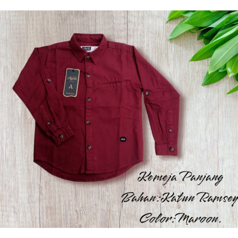 BAJU KEMEJA ANAK LENGAN PANJANG ORIGINAL TERBARU AGERA JUNIOR