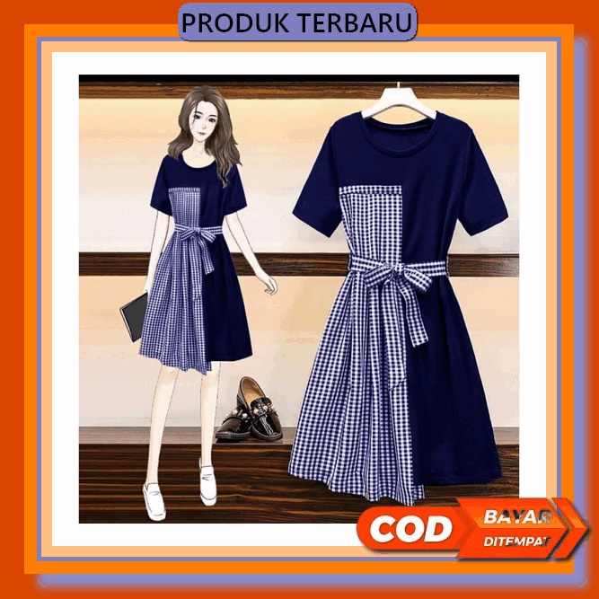 Dress Wanita Terbaru Style Baju Pendek Natal 2022 Dres Korea Kekinian Casual Elegant Drees Mini Pest