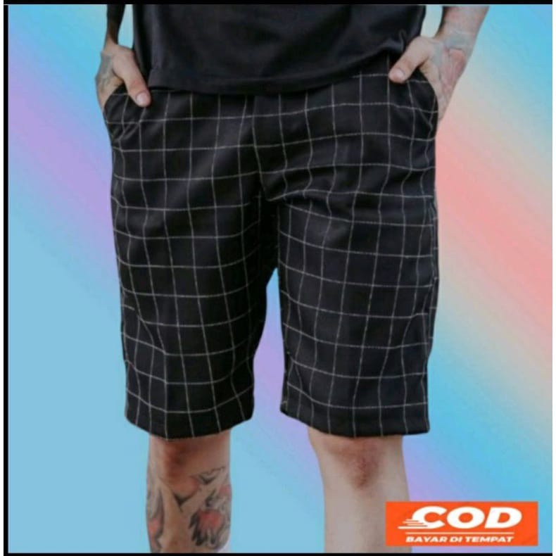 Celana tartan pendek pria originsl distro Celana pendek tartan dewasa model terbaru 2022