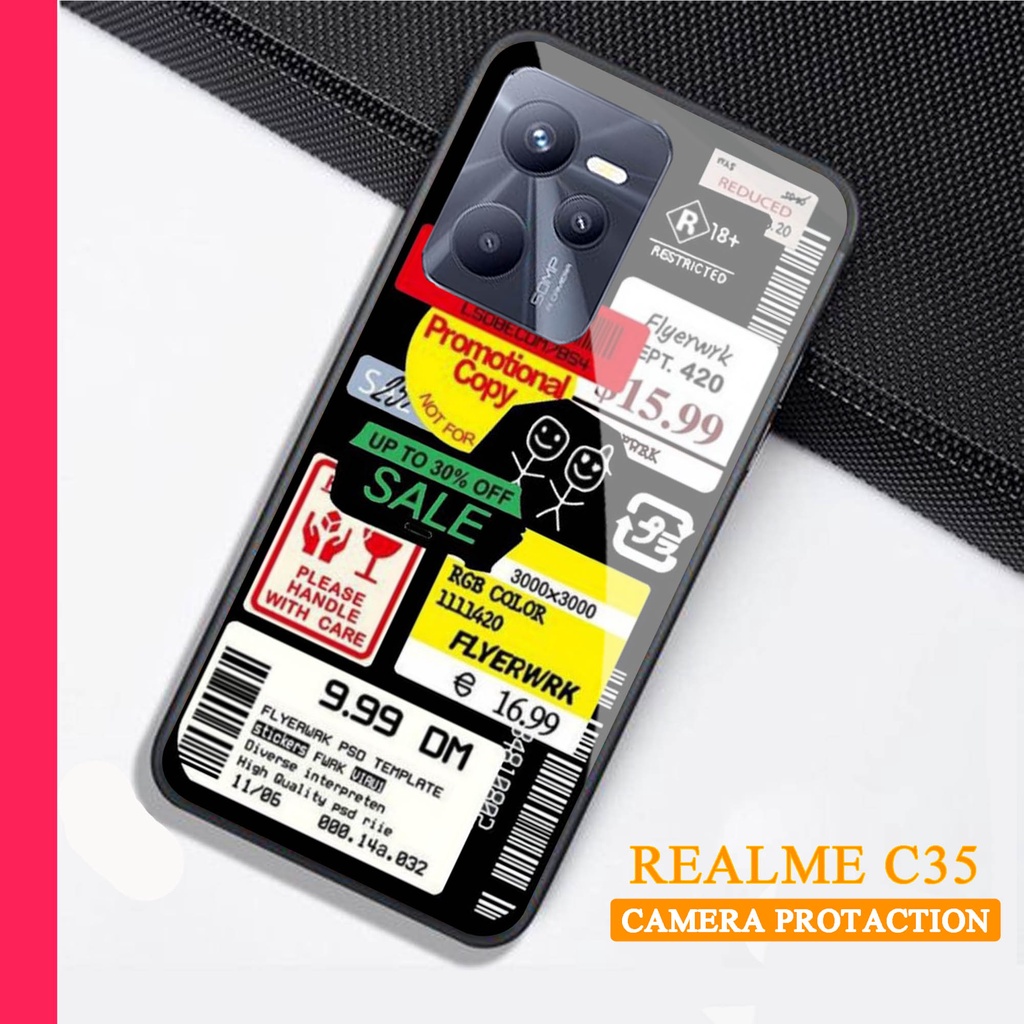 Softcase Glass Kaca REALME C35 - Case Handphone REALME C35 [T77]