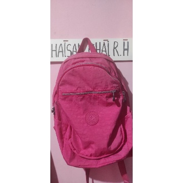 preloved ransel kipling / ransel fushia