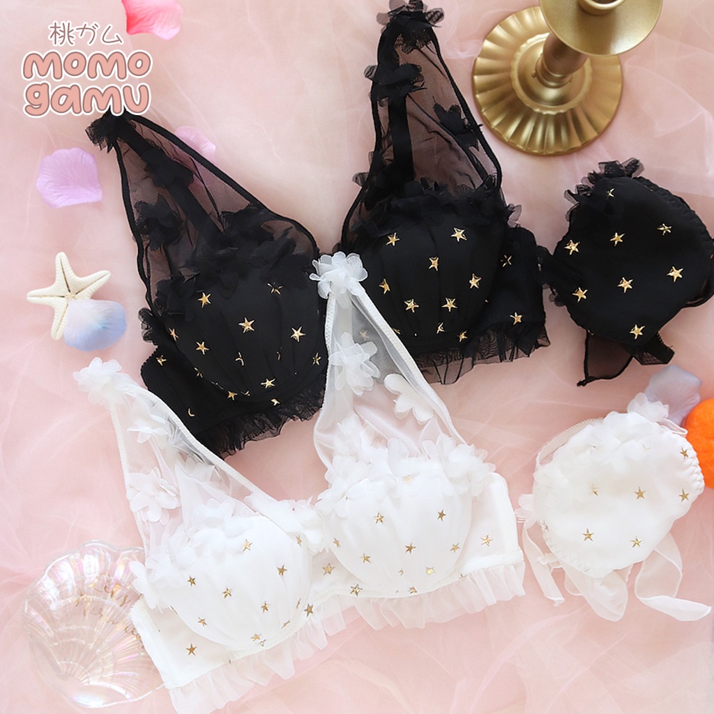 Stardust Lingerie / Bra / Undergarment Set || Momogamu Japanese Cute x Kawaii Lingerie