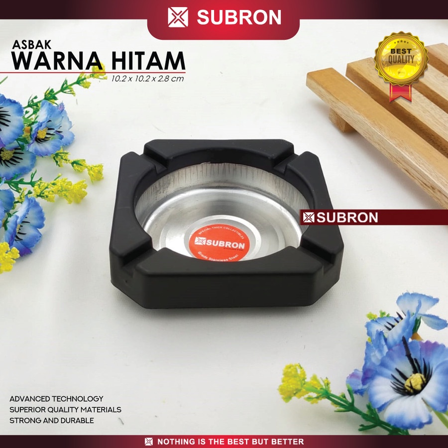 Asbak Persegi Warna Stainless - SUBRON