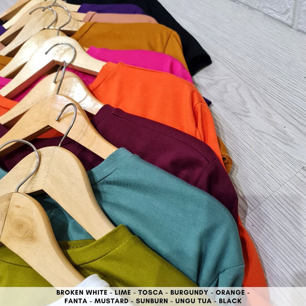 3962 kaos basic oversized slit bigsize kaos polos bubble besar s-xxl
