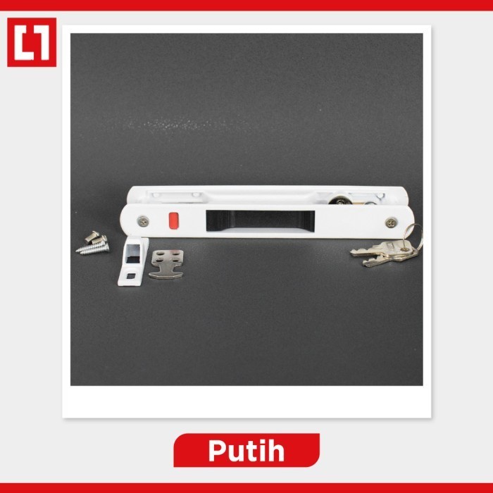 Handle Kunci Pintu Aluminium Sliding Geser Tanam RA66 ( KCSL-66 )