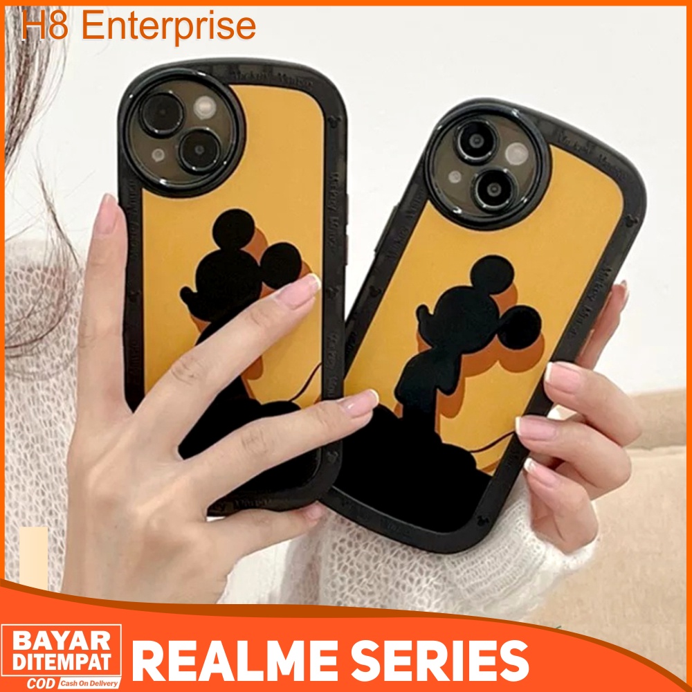 Case Realme 9i C21Y C25Y C30 C30S C31 C35 Narzo 50A Prime 50i Prime Casing Retro Character Micky Mouse Yellow Estetic Silicon Premium