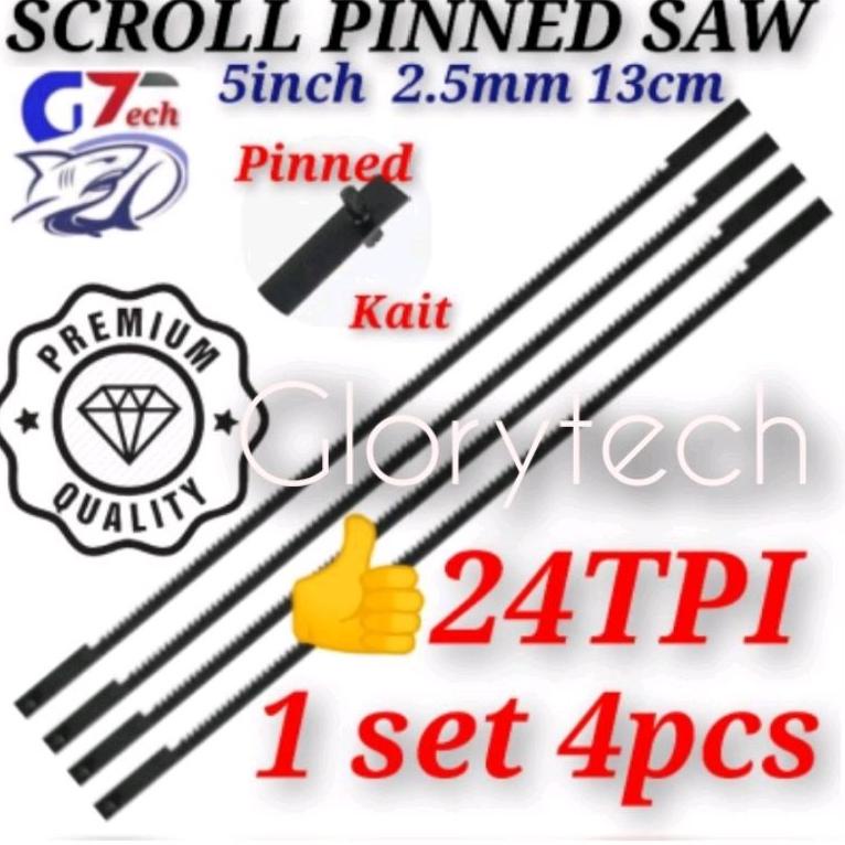 PRODUK KEREN MATA GERGAJI SCROLL SAW PINNED 5inch/ MATA GERGAJI SCROLL SAW UKIR 3588 ☚