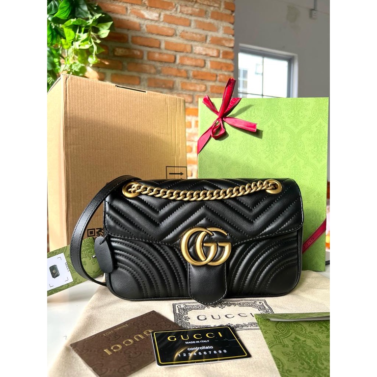 Jual Fashion Tas Gc Marmont Matellase Leather Shoulder Bag ( Kulit Asli