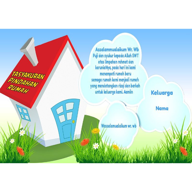 Jual stiker tasyakuran rumah uk 10 x 7 | Shopee Indonesia