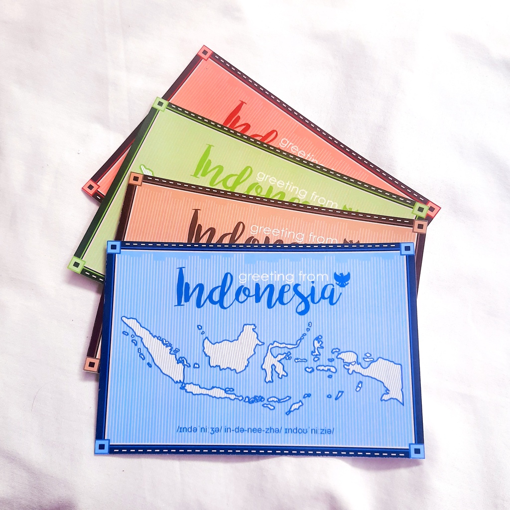 

Maps of Indonesia Postcard Set - Kartu Pos