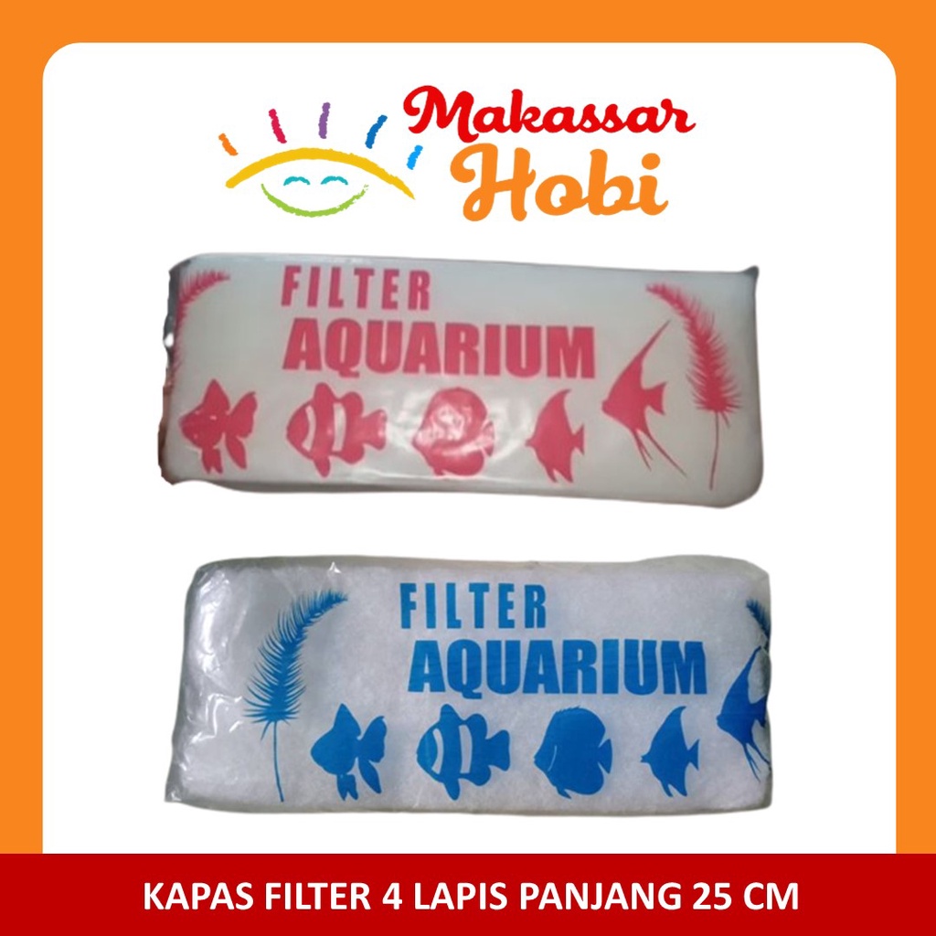 Filter Aquarium Kapas 4 Lapis Media Dakron Busa Putih Tebal Akuarium