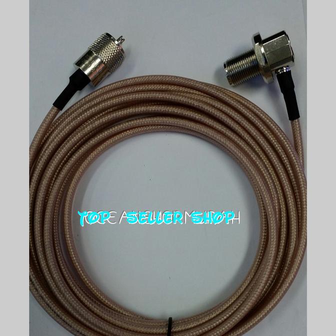Kabel Antena Teplon Rig Mobil Ht Rg58 Plus Konector Siap Pakai 7Meter