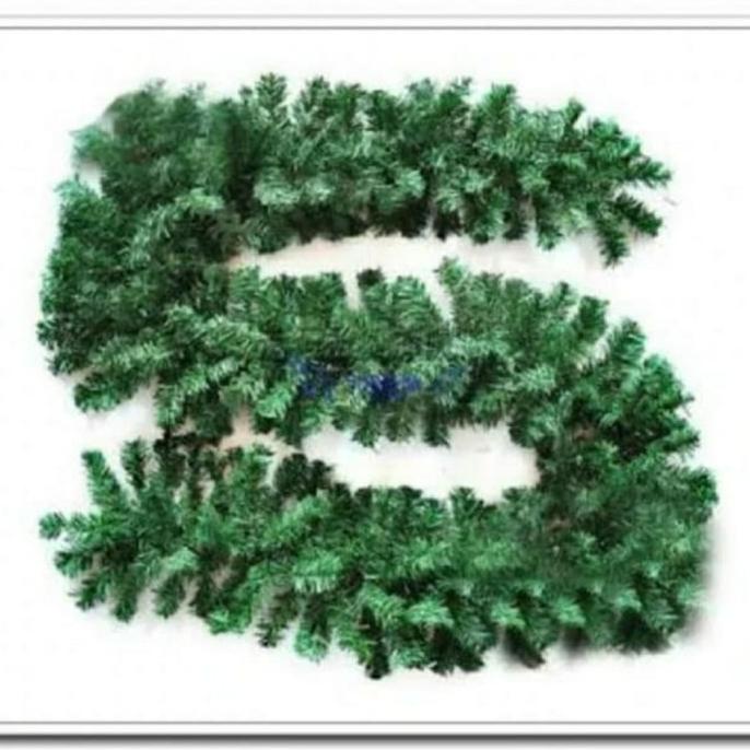 Sale - Garland Natal Daun Lilit Kawat Daun Natal Hijau Hiasan Daun