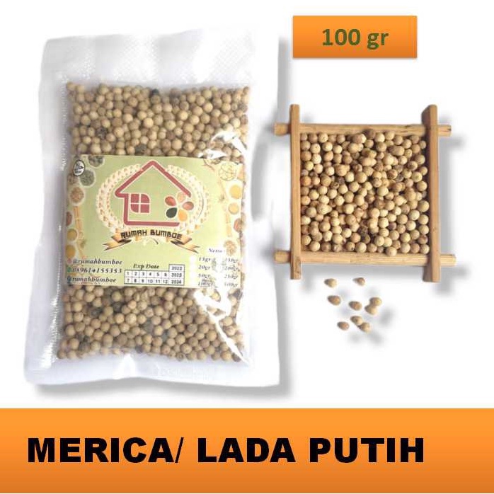 

(100 gr) BIJI LADA PUTIH / Merica / Whole White Pepper Premium