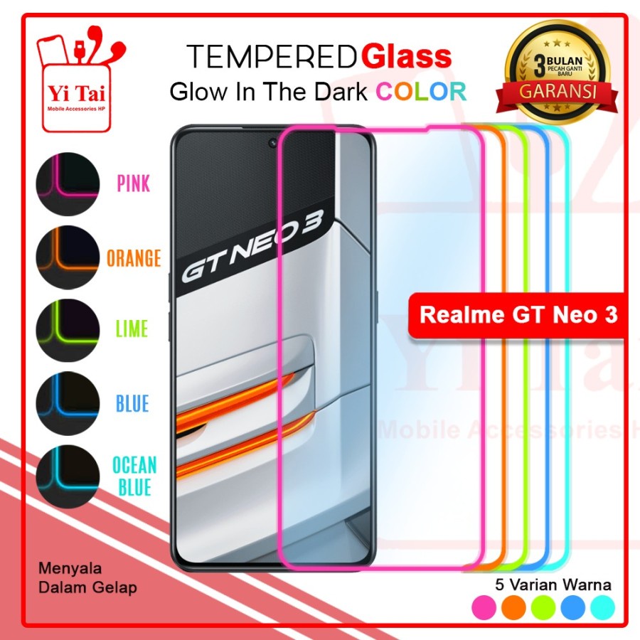 TEMPERED GLASS GLOW IN THE DARK YI TAI REALME GT NEO 3 - GA