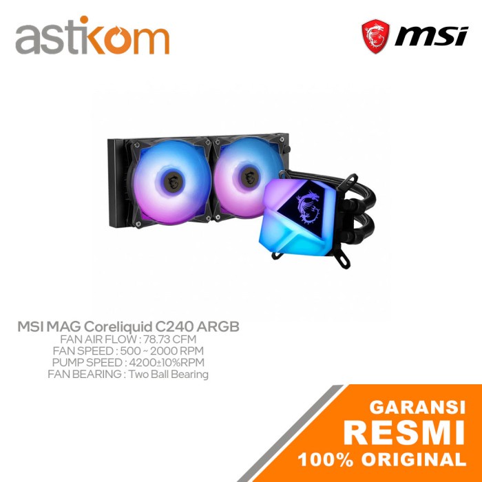 CPU Liquid Cooler MSI MAG Coreliquid C240 ARGB