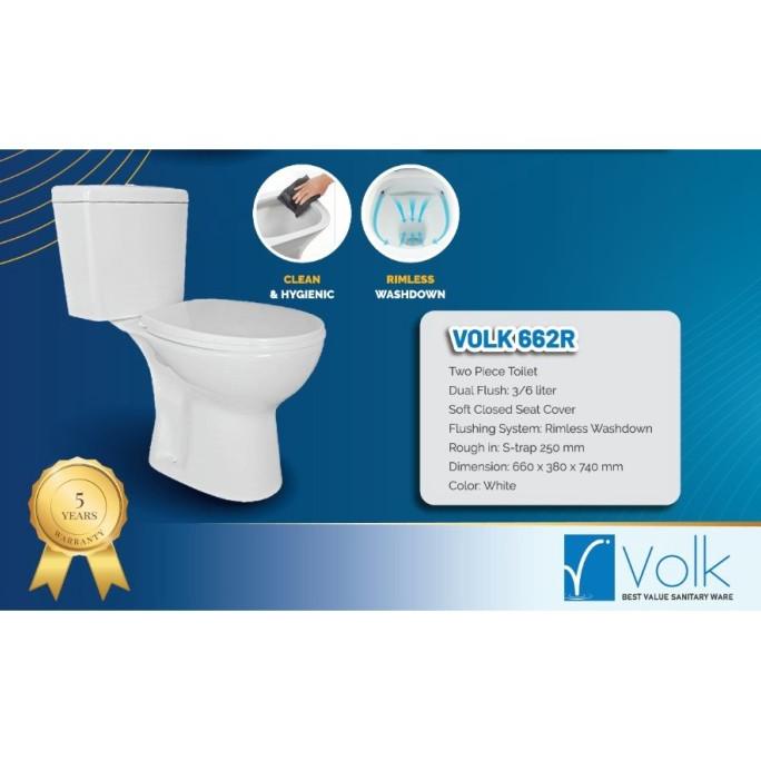 KLOSET DUDUK DUAL FLUSH VOLK 662 R SDF5465SD