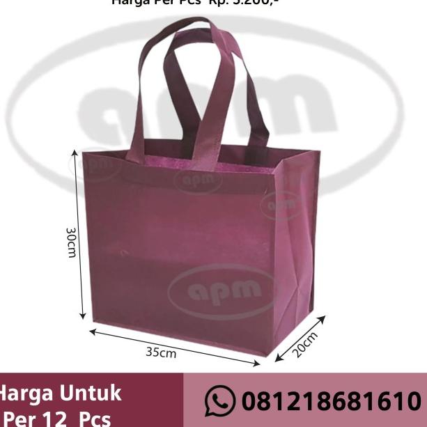 

Tas Spunbond Kotak Ukuran 35x20x30 (Tas Jahit) - Navy