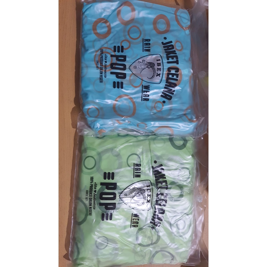 Jas Hujan Jaket Celana stelan POP Ibex polkadot onde bulat cakep motif Dot setelan stylist