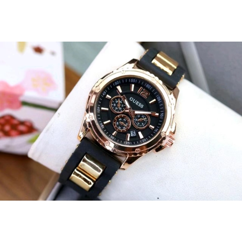 COD ✅ Jam Tangan Rantai Couple Hitam Casual Rose gold Grosir murah import G55