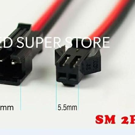 Kabel socket DC SM 2 pin soket SM 2P DC Female Male Sepasang