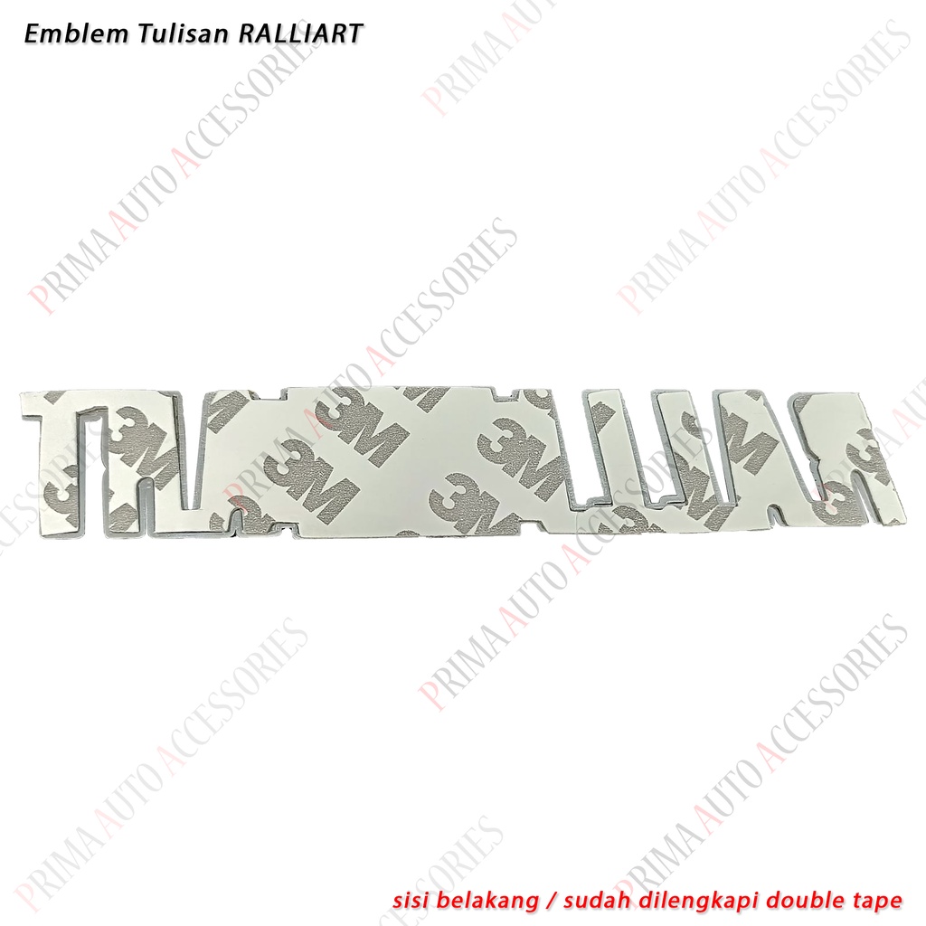 Emblem Mobil (Tulisan) RALLIART Chrome Besar 16,8 cm