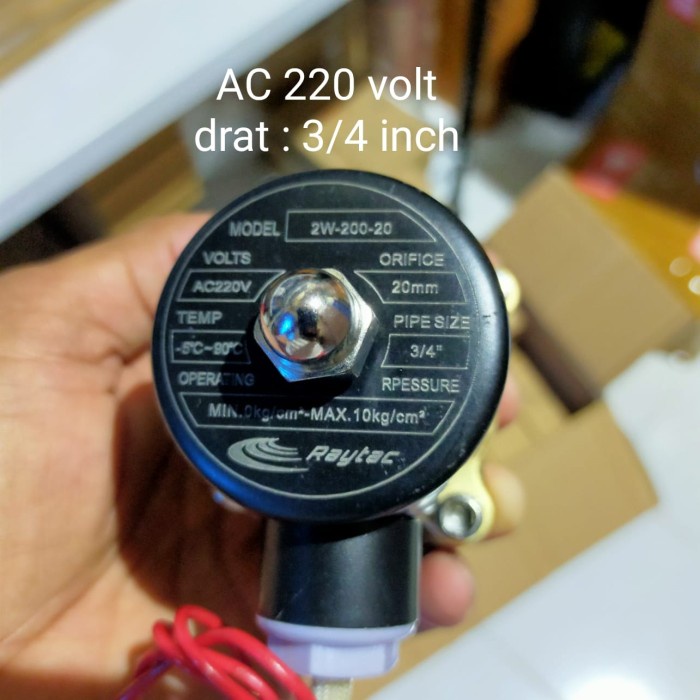 solenoid valve 3/4"(inch)brass Kuningan AC 220 volt
