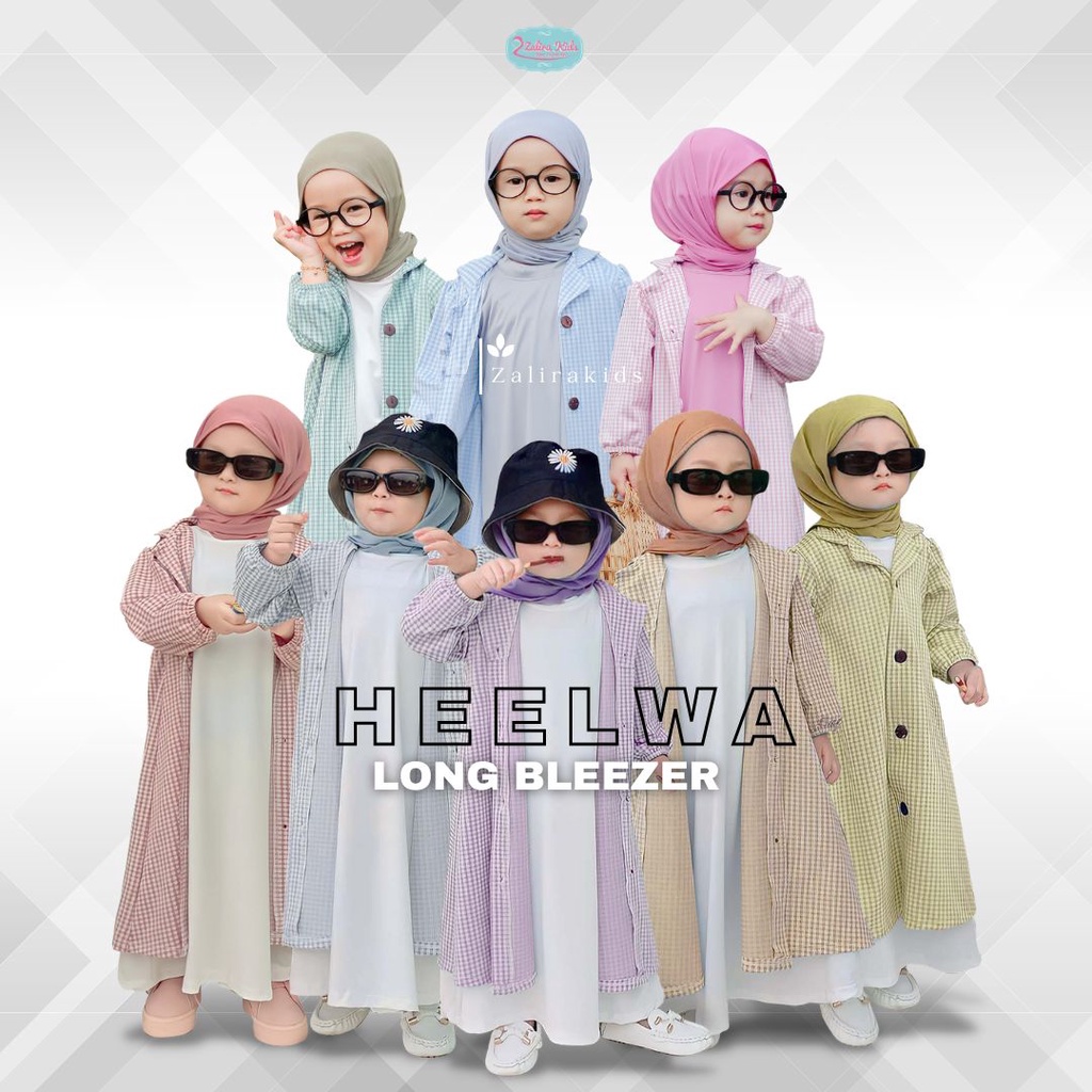 Heelwa series Gamis Anak Perempuan terlaris UMUR 1 sampai 7 tahun Original Zalira Kids bisa di buat Blazer atau gamis