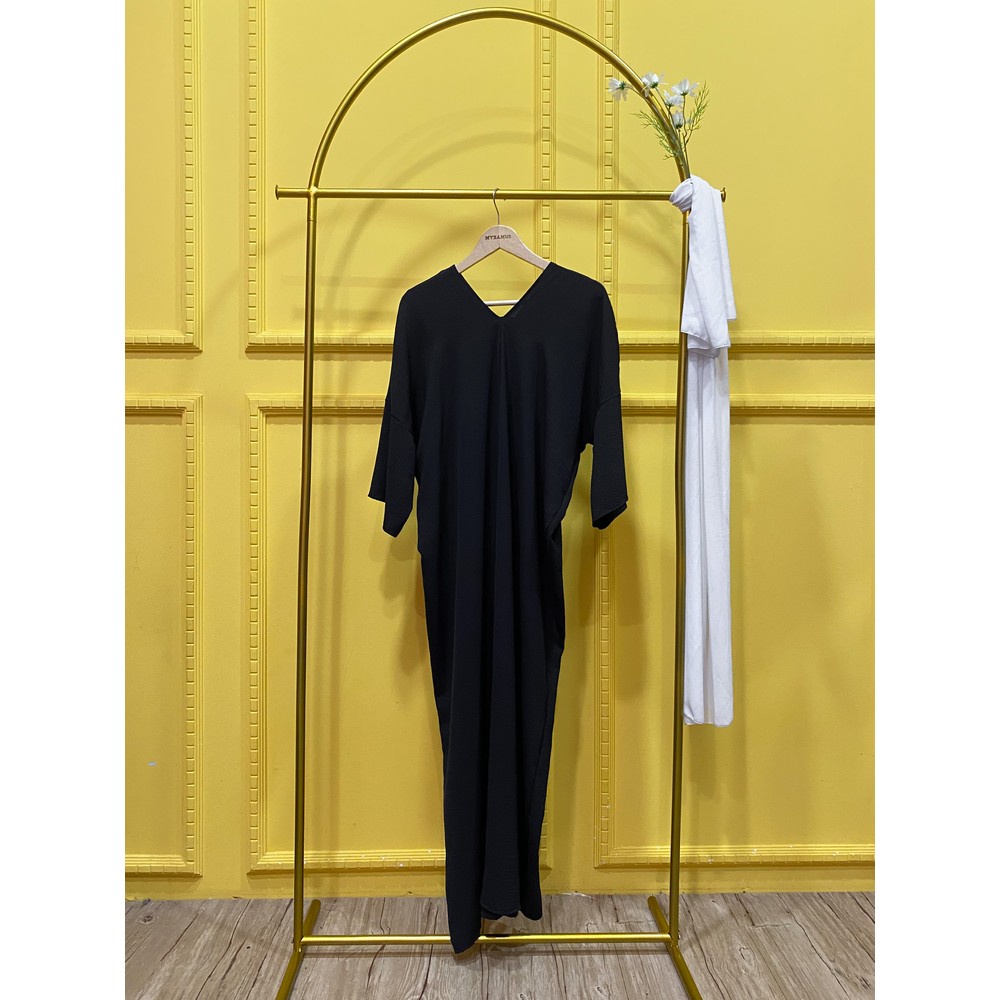 Mybamus Deby Kaftan V Neck – Kaftan Wanita – Gamis Polos Wanita – Kaftan Kekinian-4