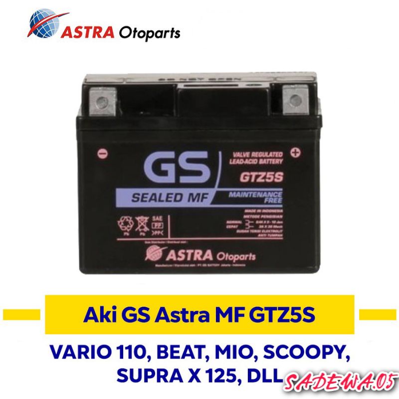 aki GS ASTRA BEAT VARIO SUPRA X125 VERZA
