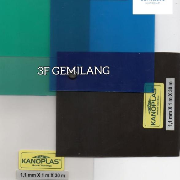 Fiber Plastik Penutup Pagar KANOPLAS POLOS CLEAR 1.1mm Meteran - Clear