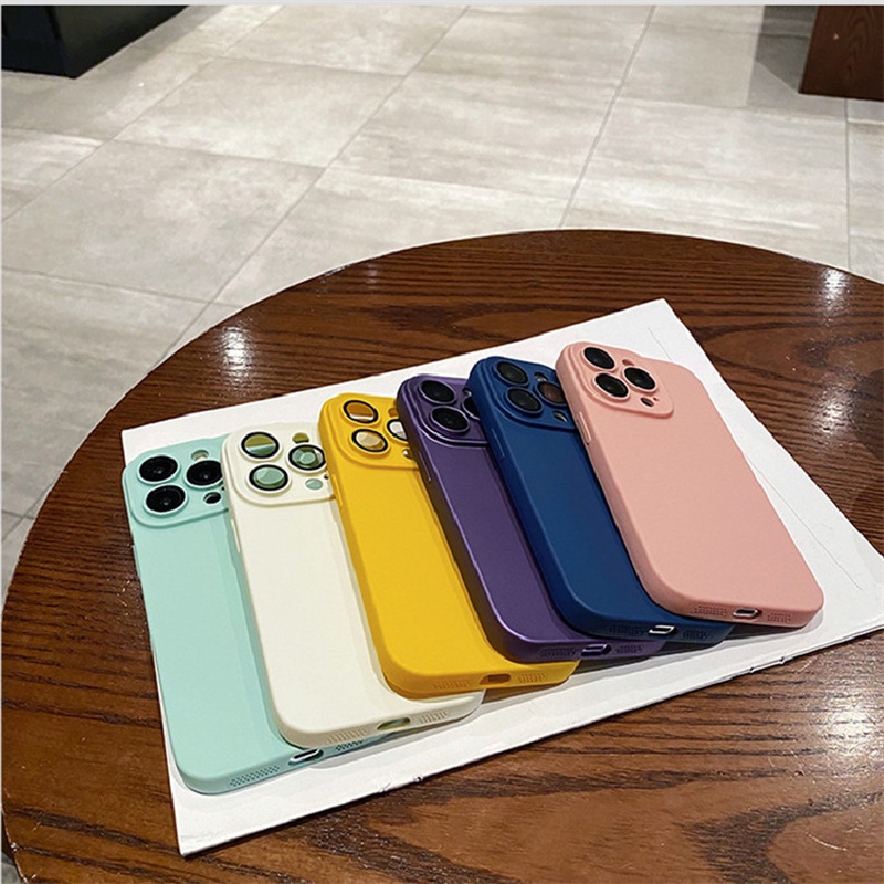 Soft case Pelindung Lensa Kamera Bahan Silikon Tahan Banting Untuk iPhone 14 Pro Max Plus 13 12 11 Pro Max