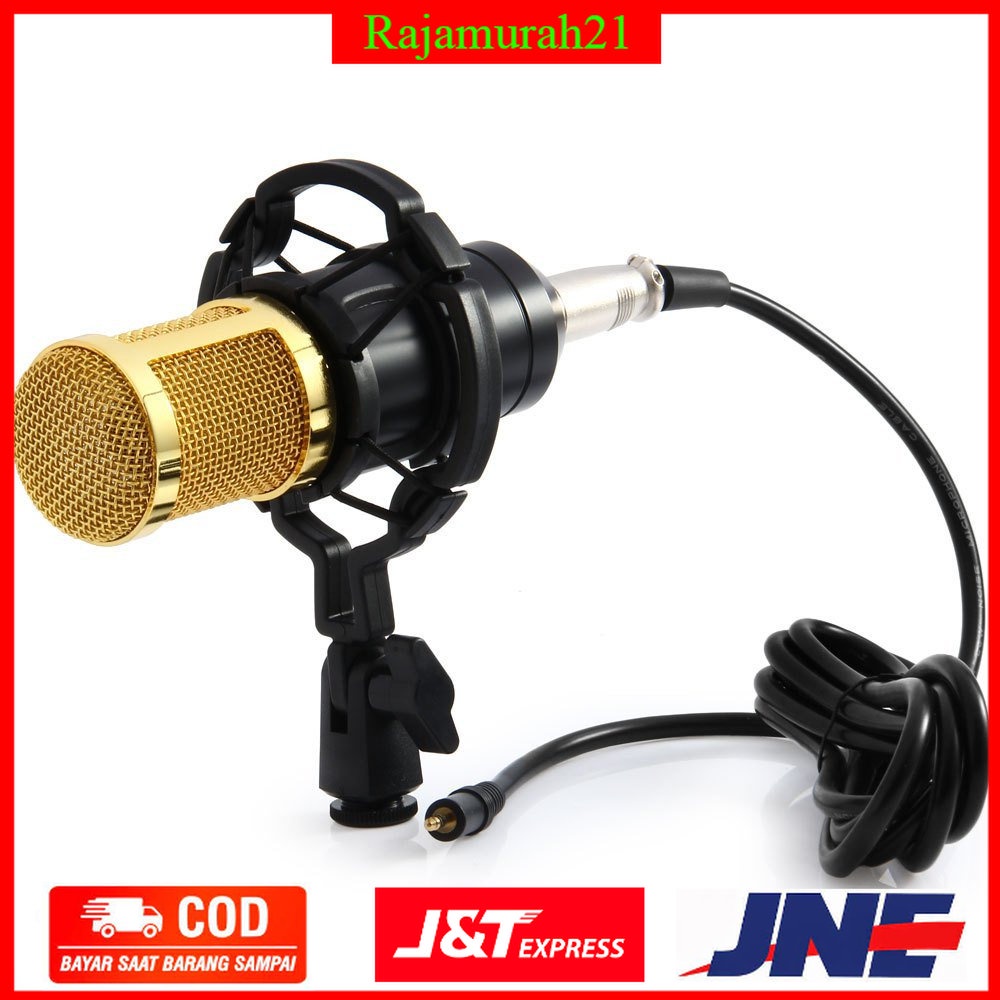 TaffSTUDIO Mikrofon Kondenser Studio dengan Shockproof Mount - Black - OMSK5YBK