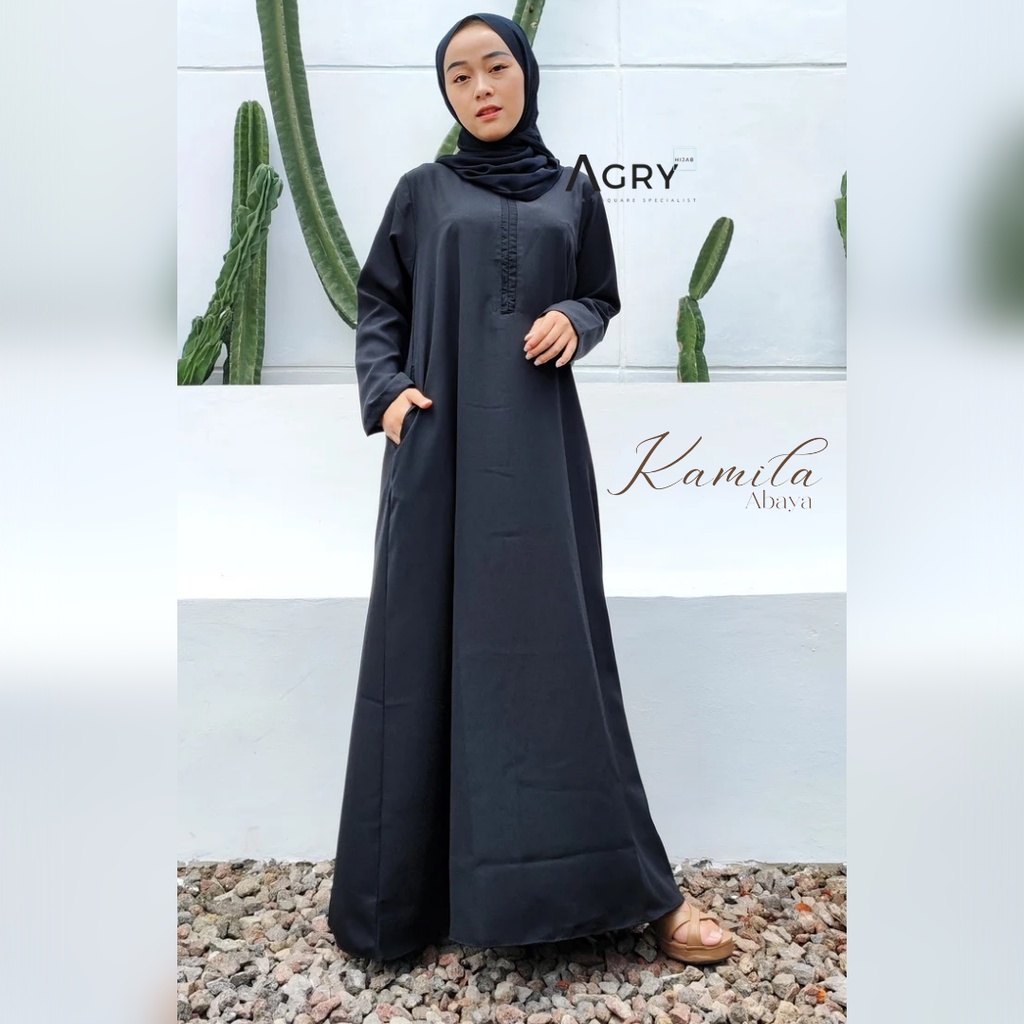 ᴀɢʀʏ Kamila Abaya | Abaya Basic Polos